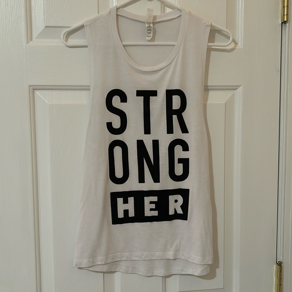 White StrongHer Tank